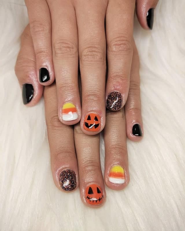 halloween nails for little girl