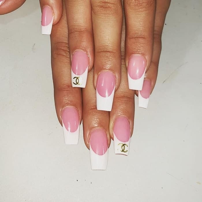 Long French Tip Nails