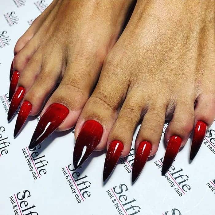 long toe nail design