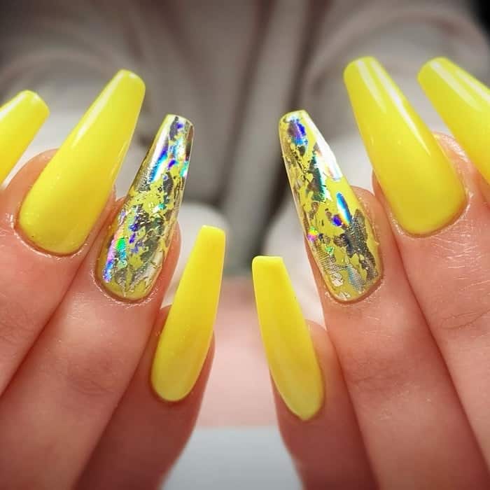 long yellow nails