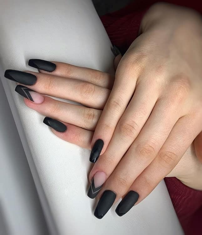 Matte Black Nails