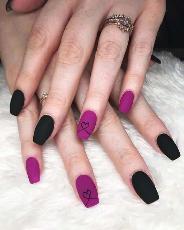 matte coffin nails