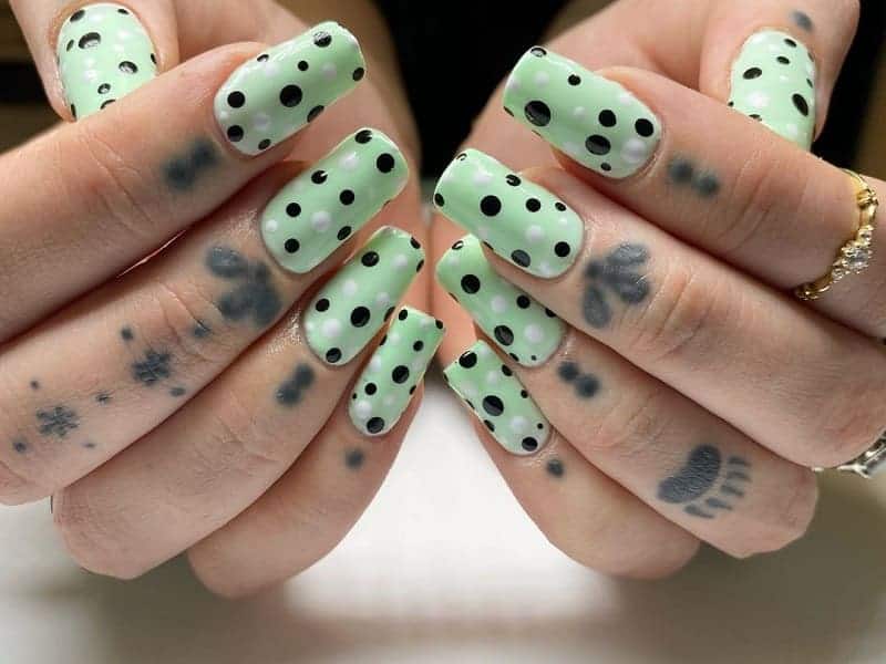 1. Mint Green Gel Nail Design - wide 6