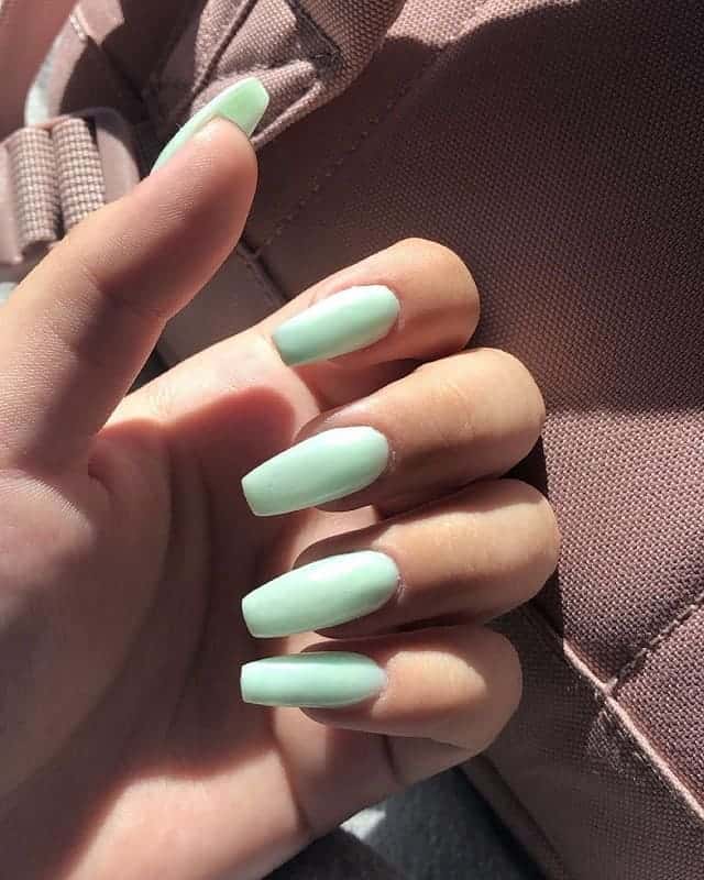 mint green apple nail polish
