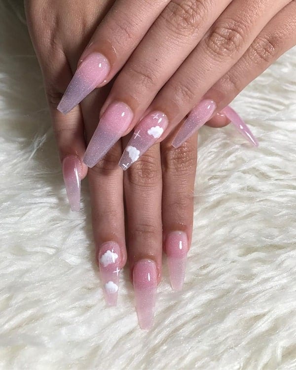 Featured image of post Coffin Different Shades Of Pink Nails / Coffin nail designs look great on long nails because of the ample nail bed space.