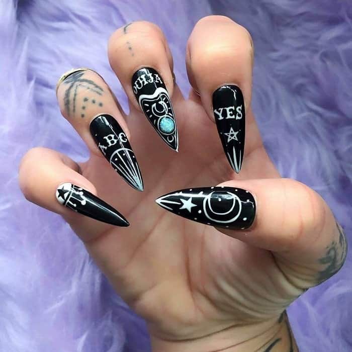 Pointy Halloween Nails