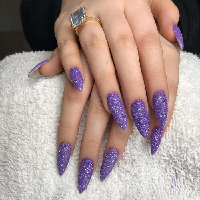 Pointy Purple Nails