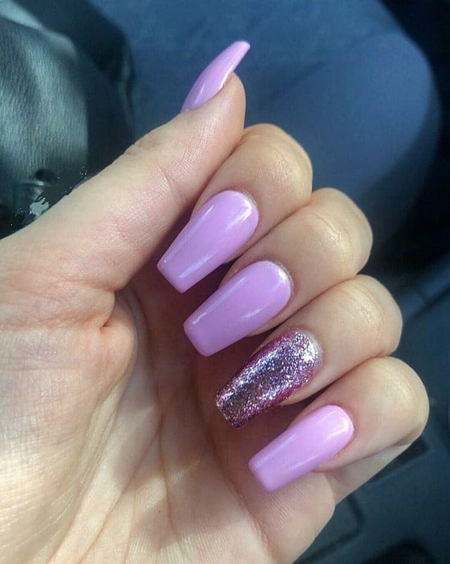 purple acrylic nails