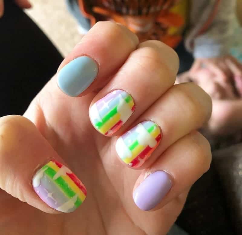 Rainbow Nail Design for Kids