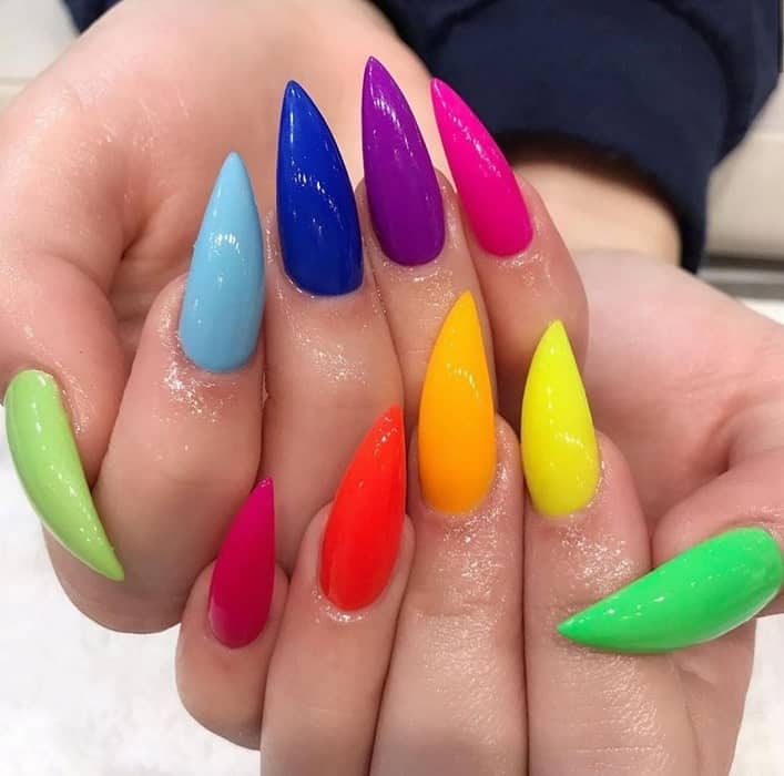 40 Vibrant Rainbow Nail Designs To Celebrate Life NailDesignCode