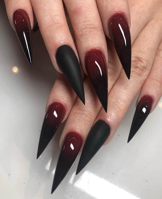 60 Stunning Red Black Nail Designs You Ll Love To Try