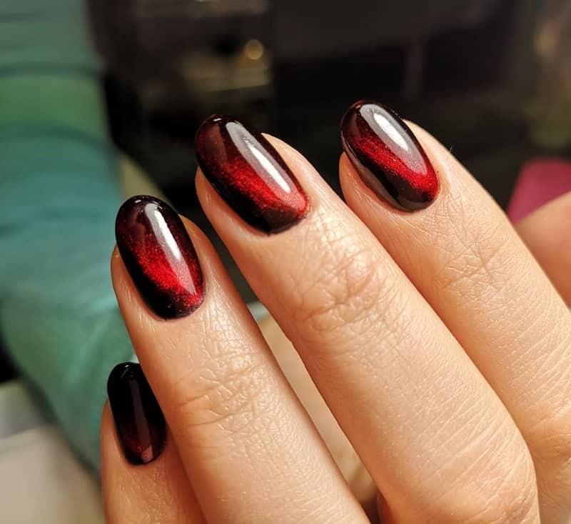 Design Red Cat Eye Nails If you also like cat eye nail design ideas