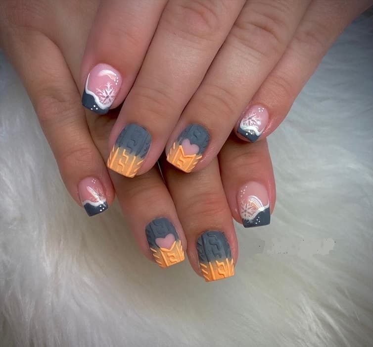 short nail design for winter 