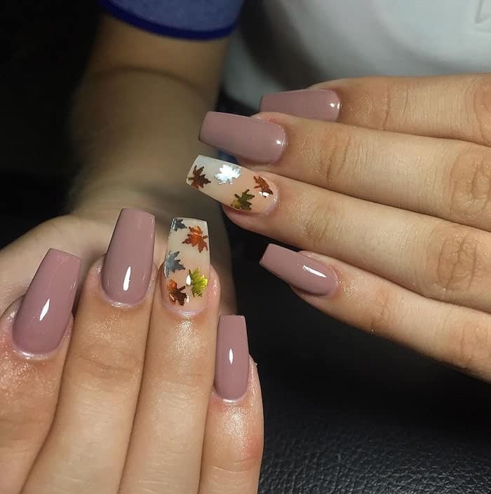 simple fall nail art