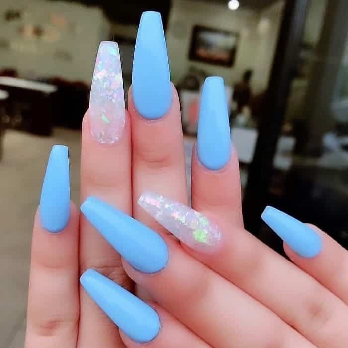 sky blue matte nail polish