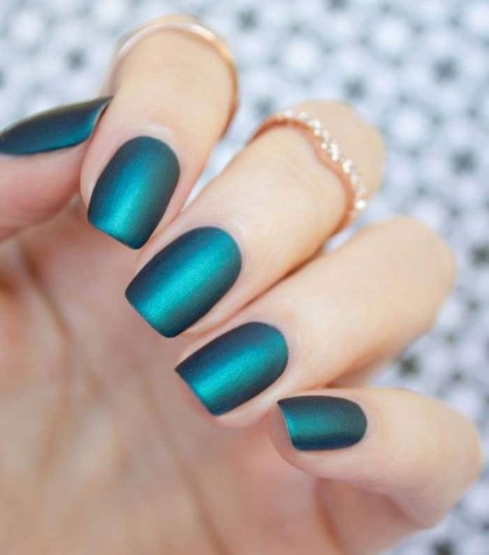 Deep Teal French Tip Nails — Lots of Lacquer