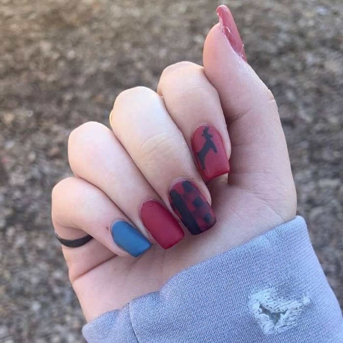 square acrylic matte nails 