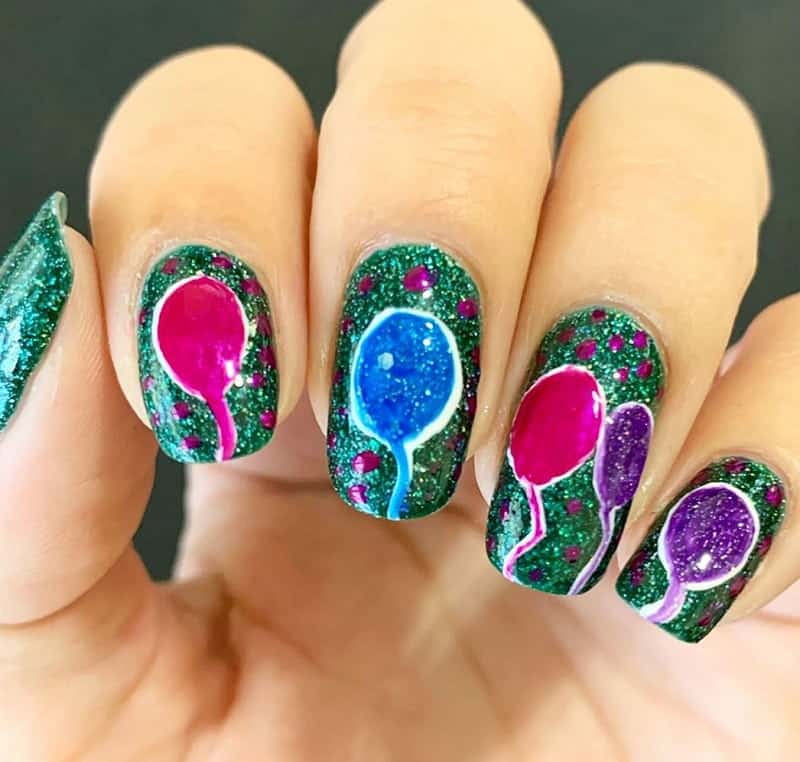 squoval nails for birthday
