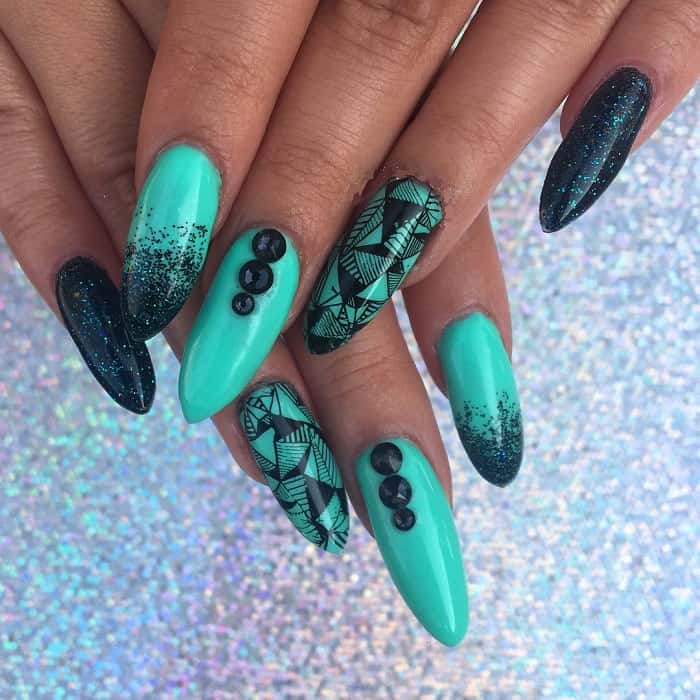 41 Teal Nail Designs You'll Fall In Love With (2021) NailDesignCode