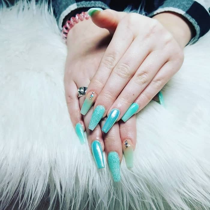 Deep Teal French Tip Nails — Lots of Lacquer