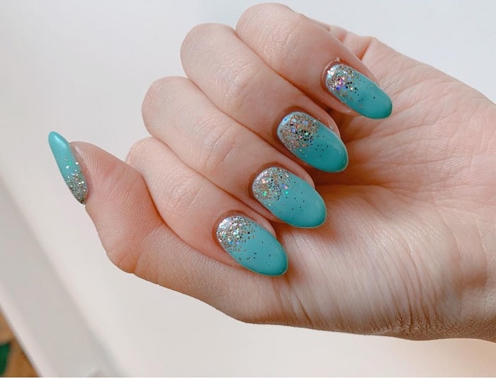 9. Tiffany Blue Nails with Diamonds - wide 1