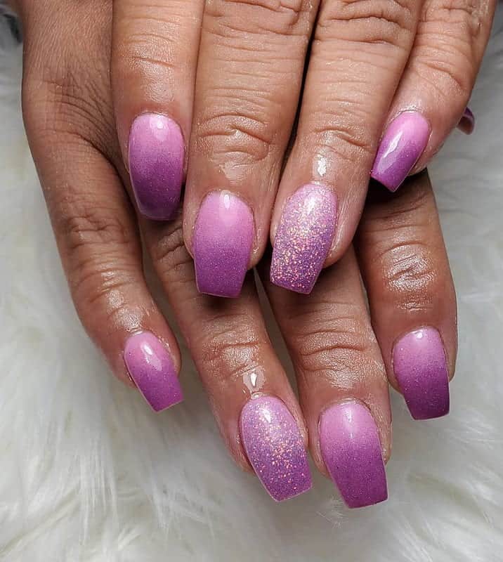 two tone purple nails