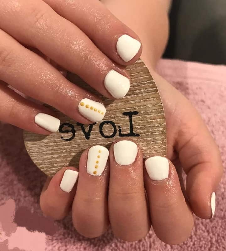 white nails for kids 