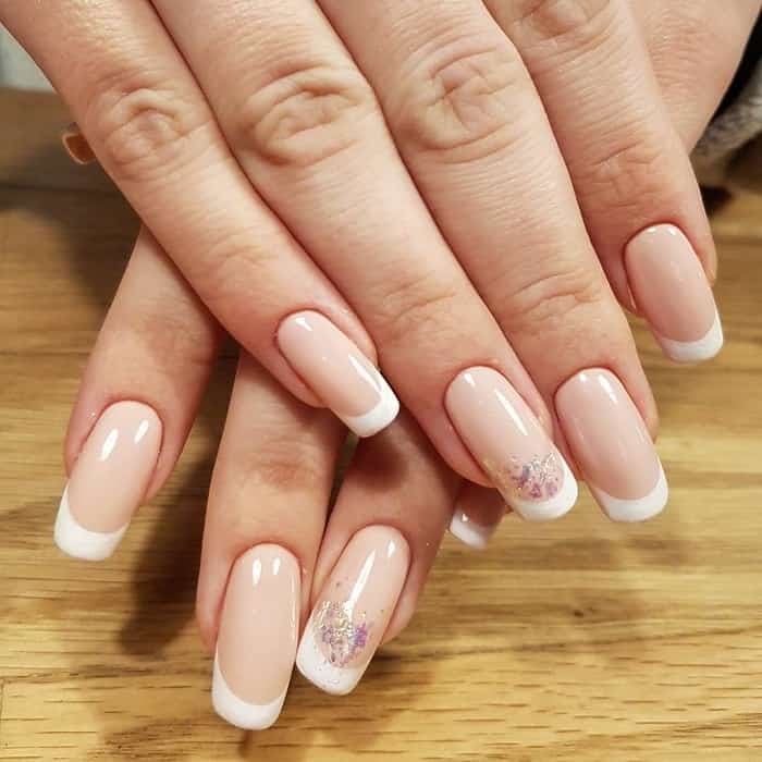 winter nails with french tip