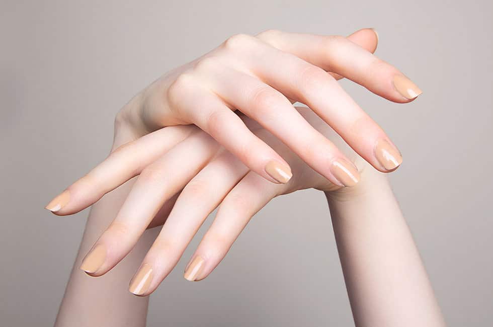 Nude nail color for pale and light skin