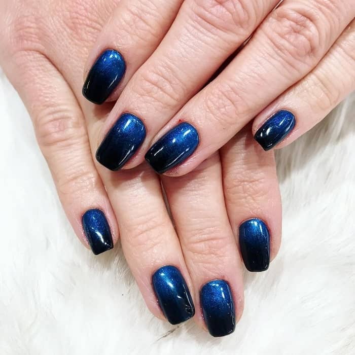 black and light blue nail designs