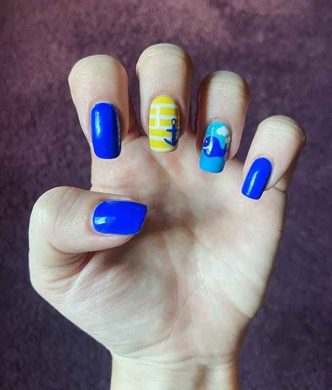 summer nautical nail designs