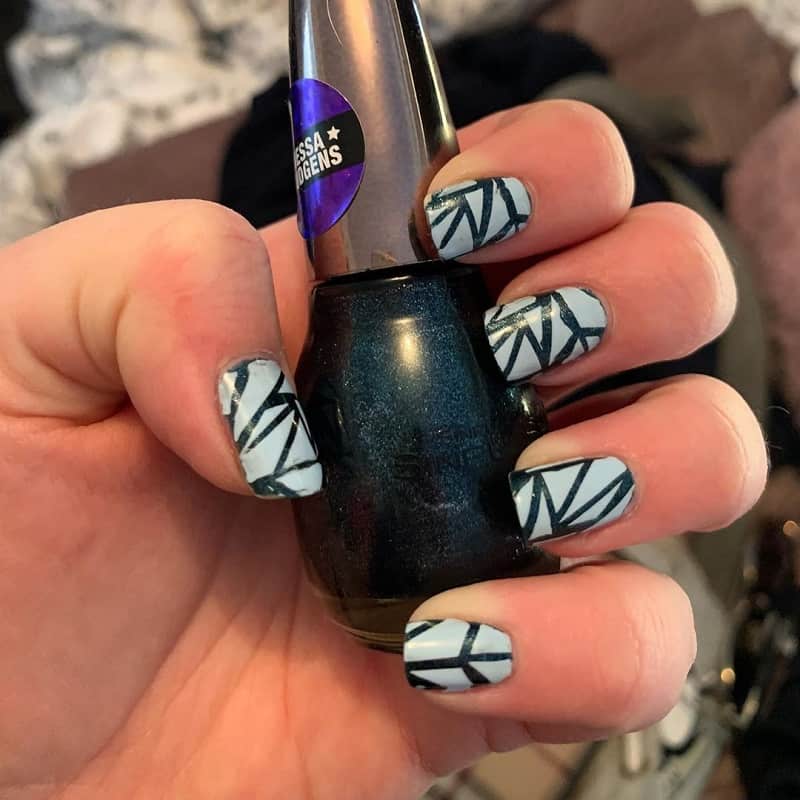 shattered glass acrylic nails