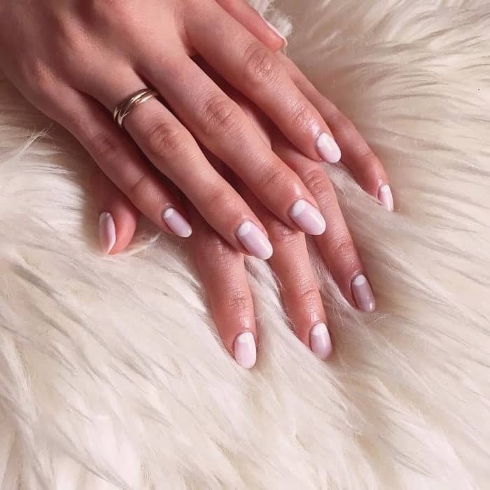 Reverse French Acrylic Nails