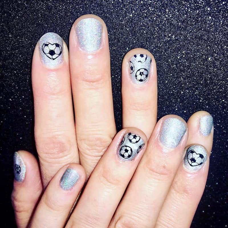 football nail arts stickers