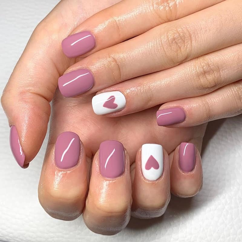 30 Fascinating Heart Nail Designs Trending in 2021