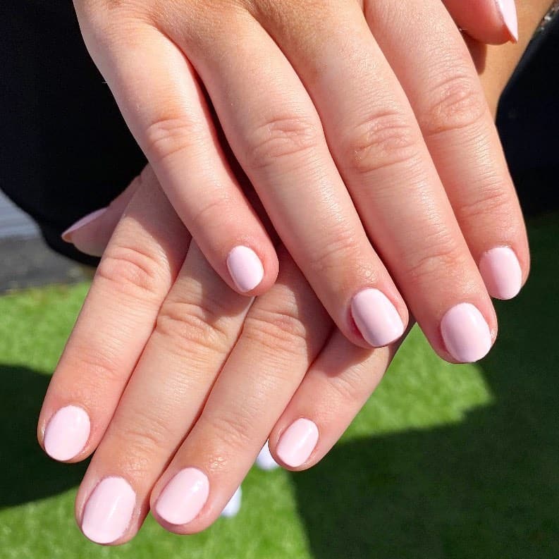 light baby pink nails
