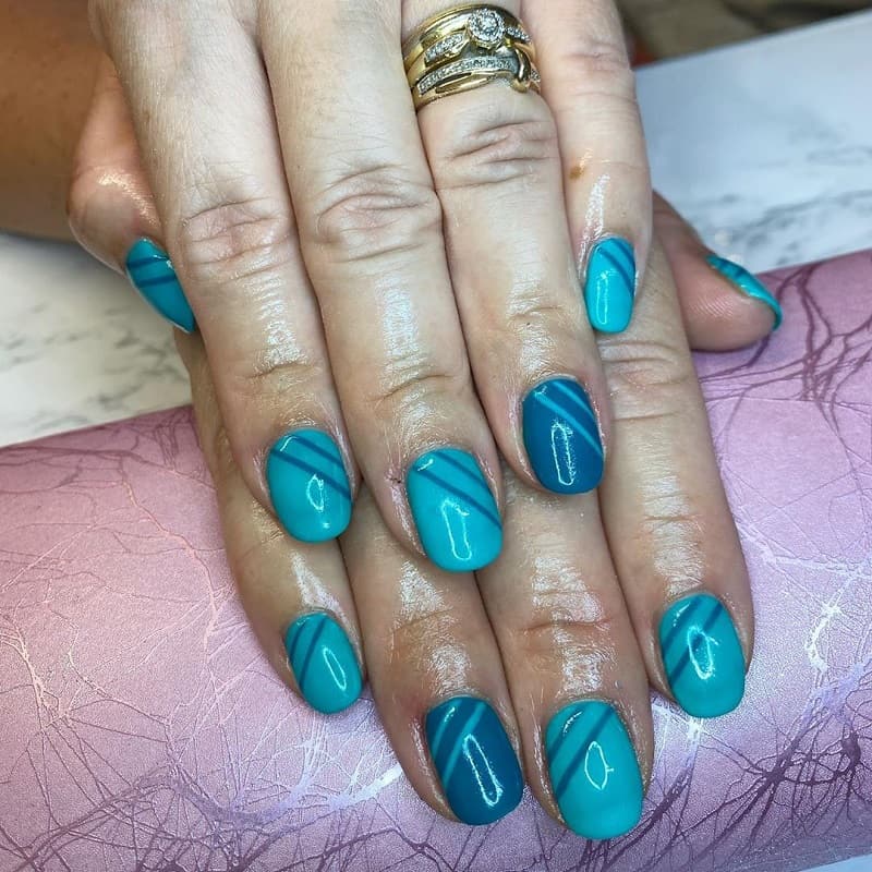 Deep Teal French Tip Nails — Lots of Lacquer