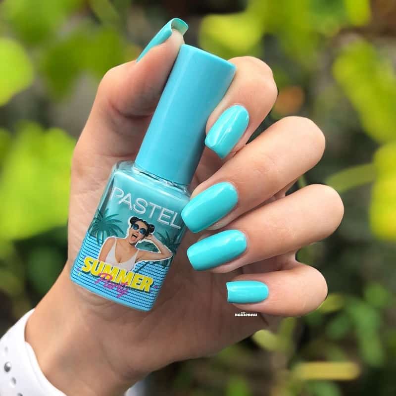 summer teal nail designs