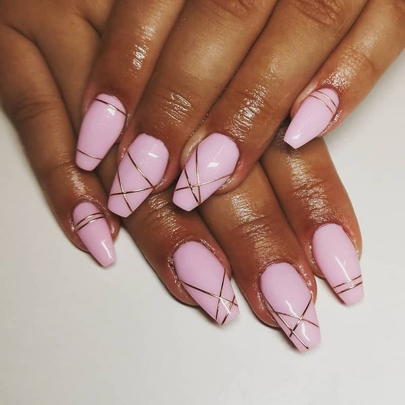 baby pink ballerina nails