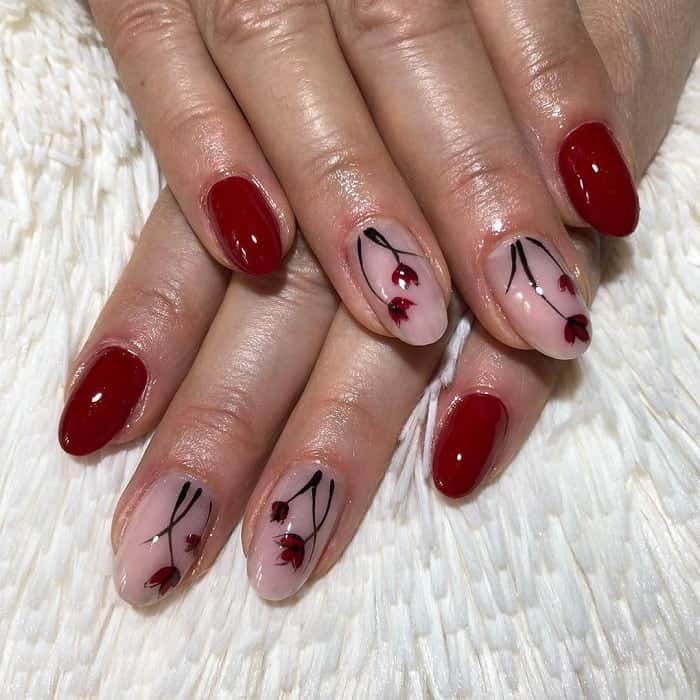 acrylic flower nails