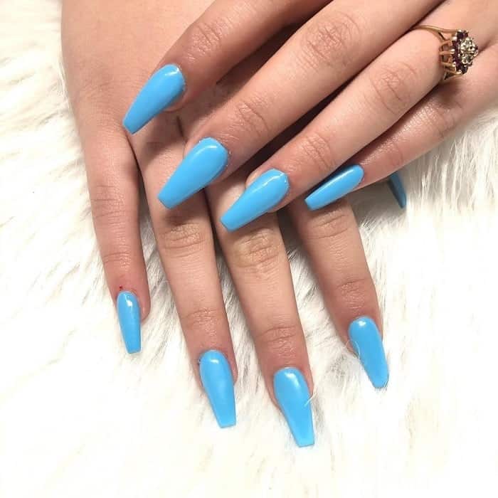 baby blue coffin nails