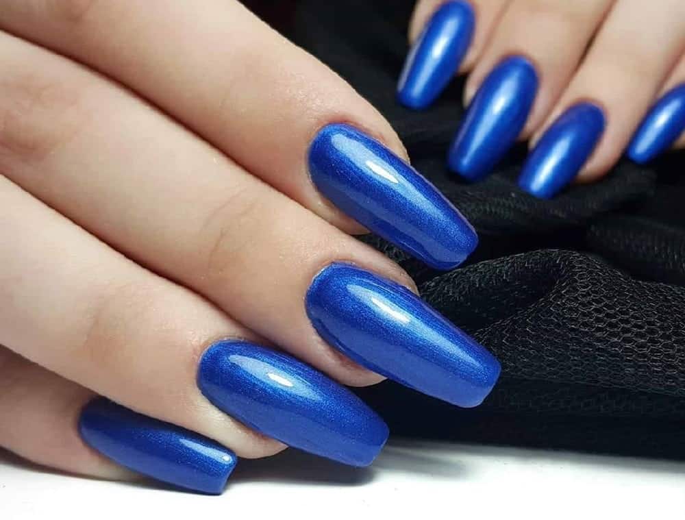 11 Cute Blue Coffin Nail Designs for Every Mood