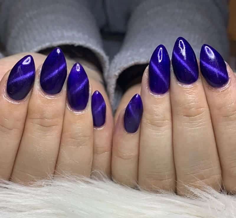 Dark Blue Acrylic Nails Design