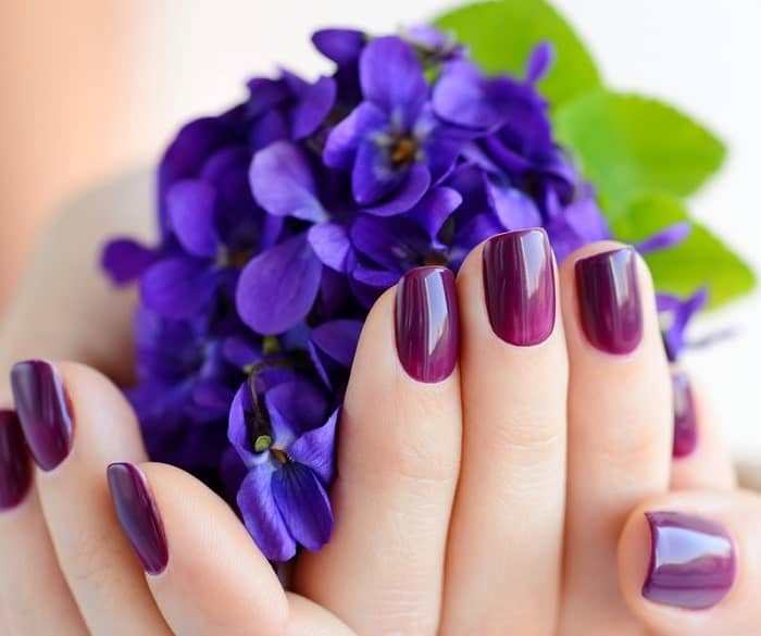 Dark Purple Gel Nails