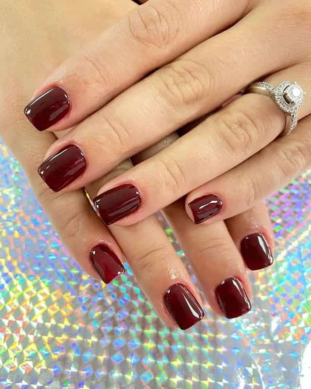 11 Classy Dark Red Nails For Beauty And Elegance Naildesigncode