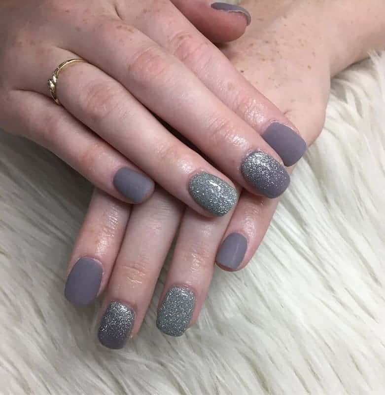 grey nails for wedding