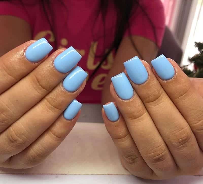 Light Blue Acrylic Nails