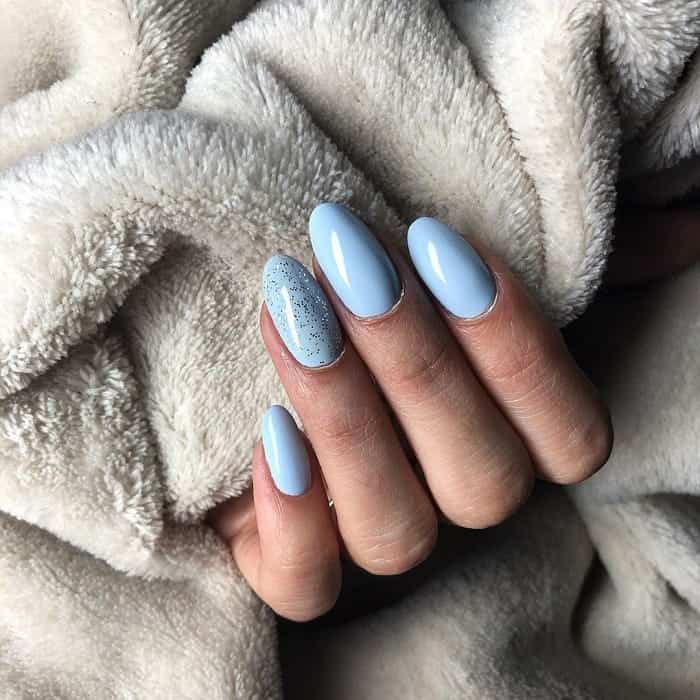 Light Blue Gel Nails