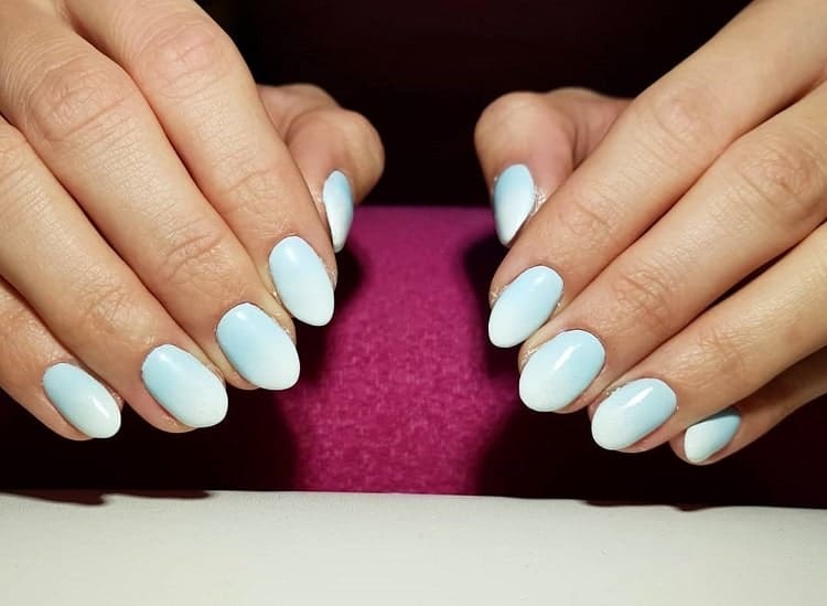 Light Blue Ombre Nails