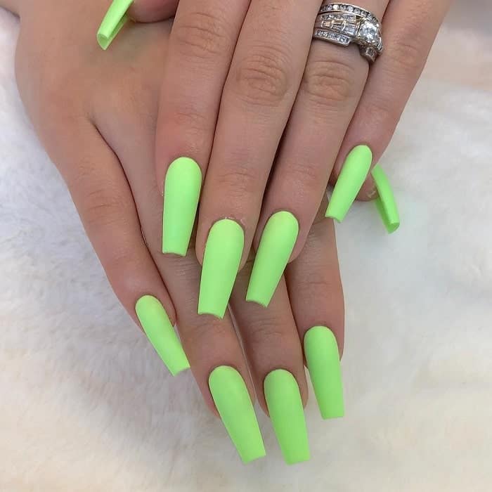 light green acrylic nails